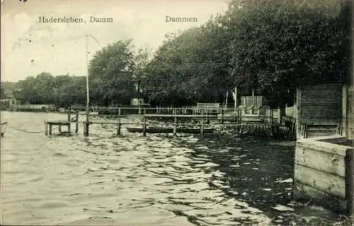 Ak Haderslev Hadersleben Dänemark, Damm, Steg