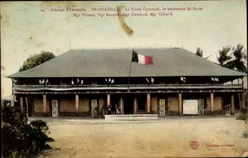 Ak Brazzaville Französisch-Kongo, Der Bischofspalast