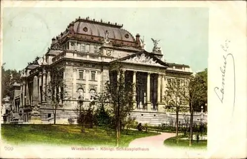 Ak Wiesbaden in Hessen, Königliches Schauspielhaus