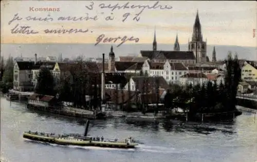 Ak Konstanz am Bodensee, Dampfer