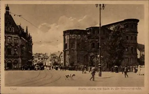 Ak Trier an der Mosel, Porta Nigra, Simeonstraße