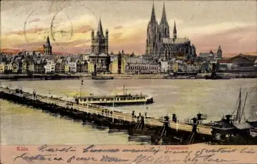 Ak Köln am Rhein, Teilansicht