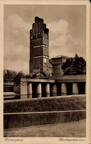 Ak Darmstadt in Hessen, Hochzeitsturm