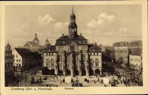 Ak Lüneburg in Niedersachsen, Rathaus, Marktplatz