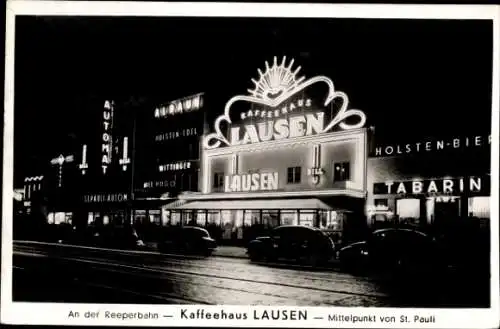 Ak Hamburg St Pauli, Kaffeehaus Lausen, An der Reeperbahn