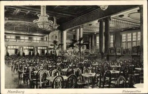 Ak Hamburg Mitte Neustadt, Alsterpavillon, Saal