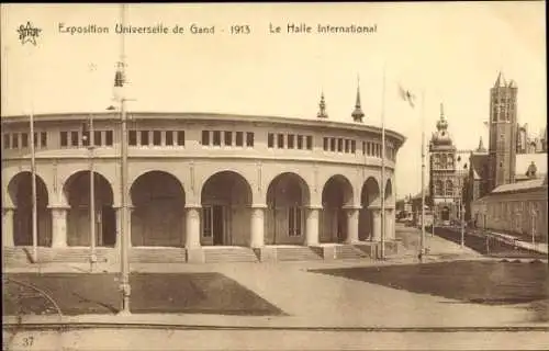 Ak Gent Gent Ostflandern, Weltausstellung 1913, Le Halle International