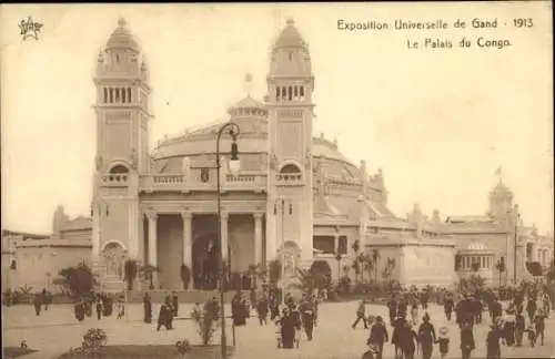 Ak Gent Gent Ostflandern, Weltausstellung 1913, Kongopalast