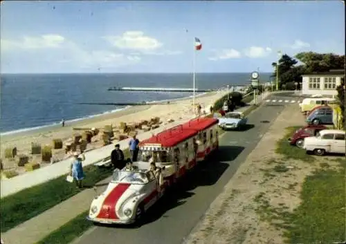 Ak Wyk auf Föhr Nordfriesland, Südstrand, Kurbahn, Autos