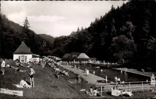 Ak Bad Bertrich an der Mosel Eifel, Freibad