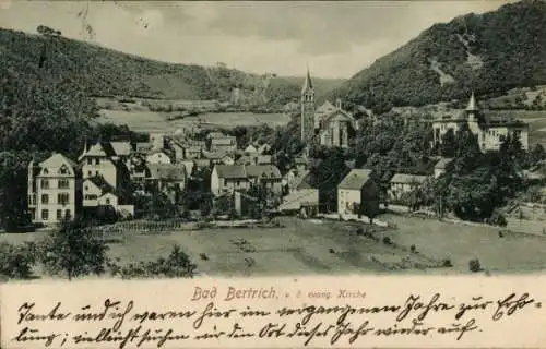 Ak Bad Bertrich an der Mosel Eifel, Teilansicht, Kirche