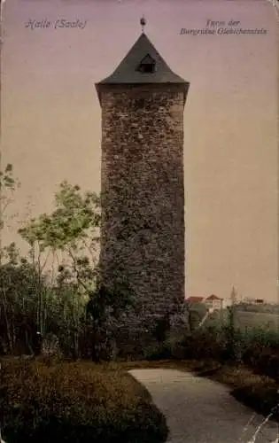 Ak Giebichenstein Halle an der Saale, Turm der Burgruine