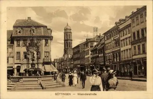 Ak Göttingen in Niedersachsen, Weenderstraße, Gänselieselbrunnen