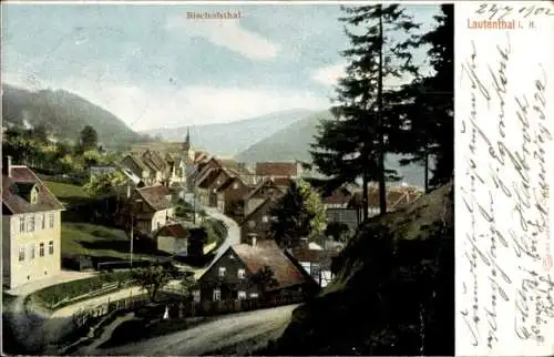 Ak Lautenthal Langelsheim Harz, Blick ins Bischofstal