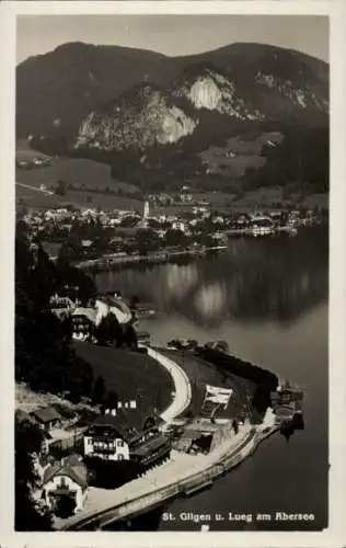 Ak St. Gilgen Salzburg, Gesamtansicht, Abersee, Gasthof