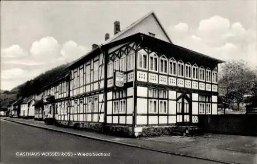 Ak Wieda Walkenried Harz, Gasthaus weißes Roß
