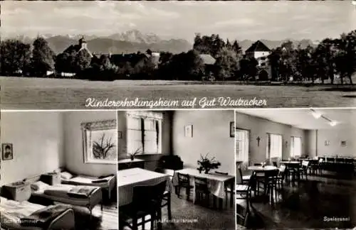 Ak Weilheim Oberbayern, Kindererholungsheim Gut Waitzacker, Seeblick, Innenräume