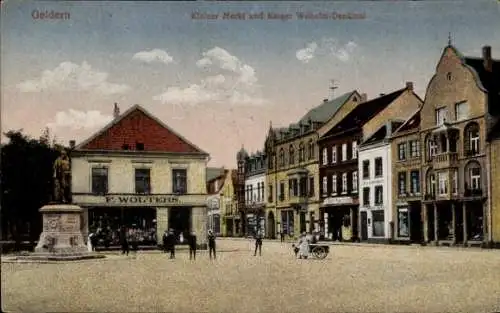 Ak Geldern am Niederrhein, Kleiner Markt, Kaiser-Wilhelm-Denkmal