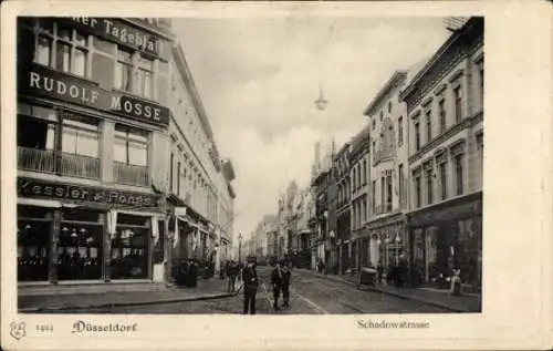 Ak Düsseldorf am Rhein, Schadowstraße, Geschäft Rudolf Mosse, Kessler & Pongs