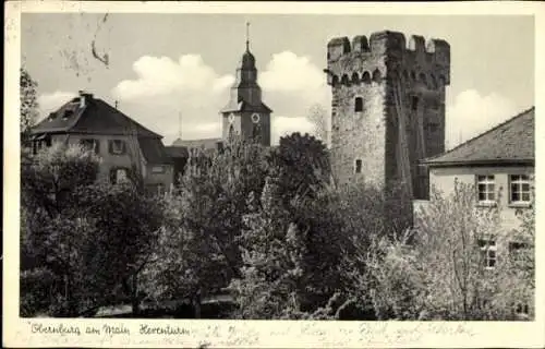 Ak Obernburg am Main Unterfranken, Hexenturm
