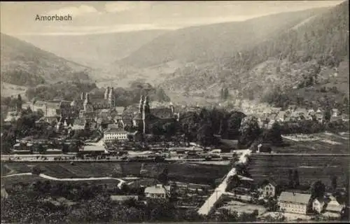 Ak Amorbach im Odenwald Unterfranken, Panorama