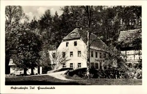 Ak Liegau Augustusbad Radeberg Sachsen, Grundmühle Wachau im Seifersdorfer Tal
