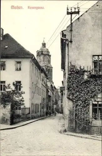 Ak Meißen an der Elbe, Rosengasse