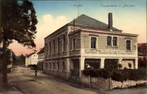 Ak Taubenheim Klipphausen in Sachsen, Gasthof, Inh. Franz Müller