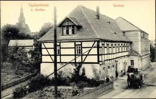 Ak Taubenheim Klipphausen in Sachsen, Gasthof