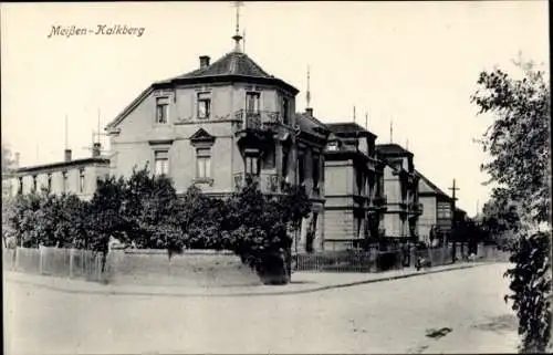 Ak Meißen an der Elbe, Kalkberg, Straßenpartie