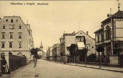 Ak Olbernhau Erzgebirge, Albertstraße