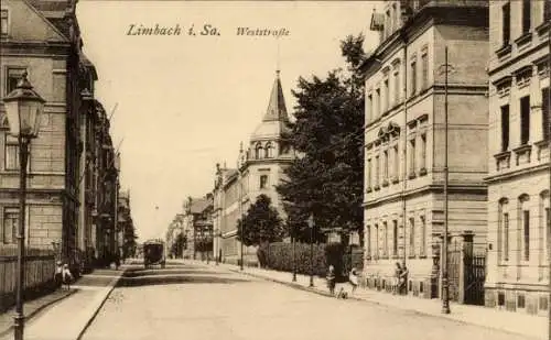 Ak Limbach in Sachsen, Weststraße