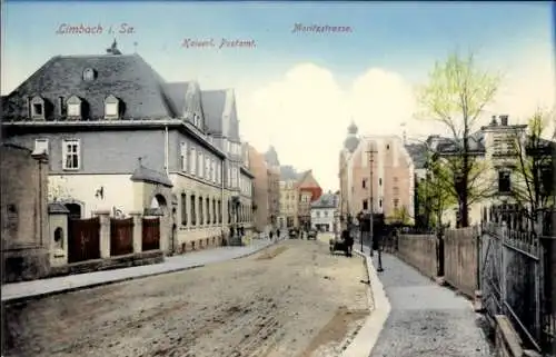 Ak Limbach in Sachsen, Moritzstraße, Post
