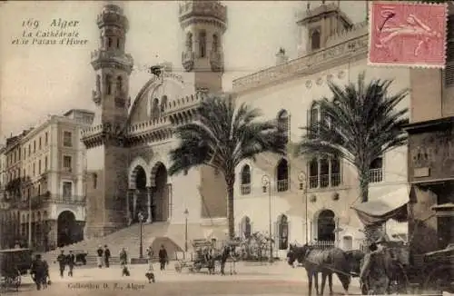 Ak Algier Algier Algerien, Kathedrale, Winterpalast