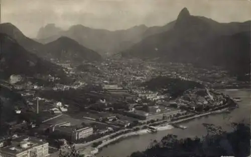 Ak Botafogo Rio de Janeiro Brasilien, Luftbild