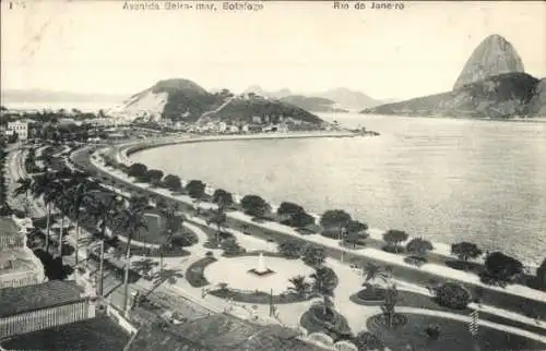 Ak Botafogo Rio de Janeiro Brasilien, Avenida Beira mar