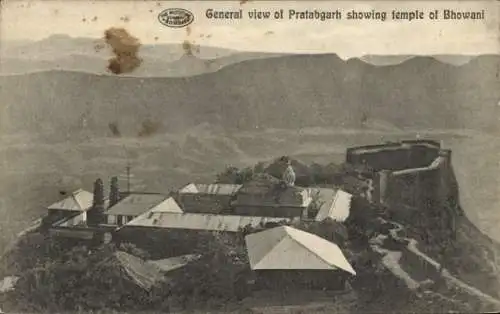 Ak Pratapgarh Indien, Gesamtansicht, Tempel von Bhowani
