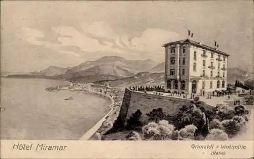 Ak Grimaldi di Ventimiglia Liguria, Hotel Mirimar