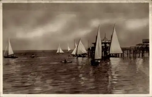 Ak Viareggio Toscana, Bagno Balena, Segelpartie
