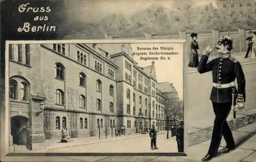 Ak Berlin Tiergarten Moabit, Kaserne des Garde Grenadie Regiments No. 4