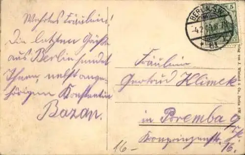 Ak Berlin Tiergarten Moabit, Kaserne des Garde Grenadie Regiments No. 4