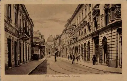Ak București Bukarest Rumänien, Stavropoleos Straße