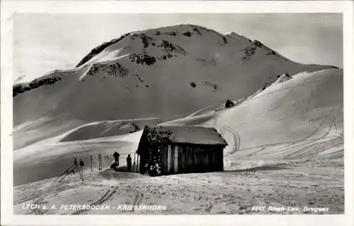 Ak Lech am Arlberg Vorarlberg, Petersboden, Kriegerhorn