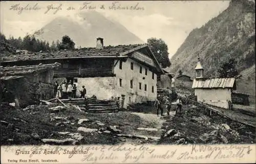 Ak Ranalt Stubaital Tirol, Wohnhaus, Kapelle