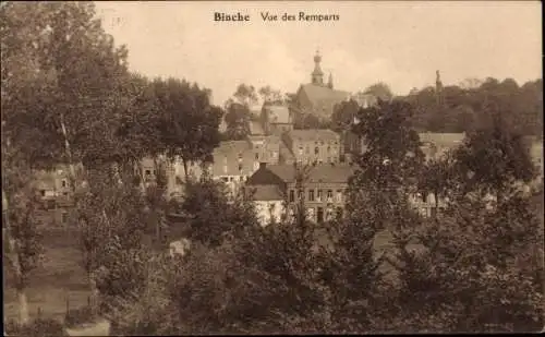 Postkarte Binche Wallonie Hennegau, Blick auf die Stadtmauer