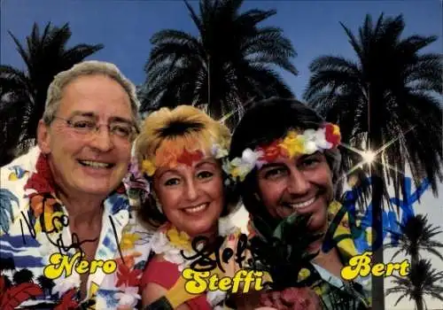 Ak Schauspieler Nero und Steffi und Bert, Portrait, Autogramm