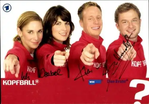 Ak Schauspieler Ulrike Brandt-Bohne Isabel Hecker Klas Bömecke Burkhardt Weiß, Autogramm