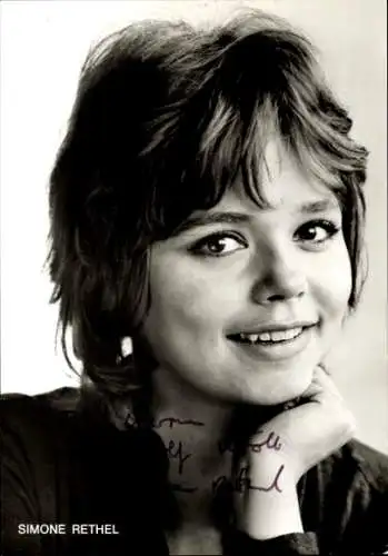 Ak Schauspielerin Simone Rethel, Portrait, Autogramm