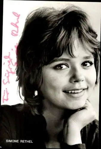 Ak Schauspielerin Simone Rethel, Portrait, Autogramm