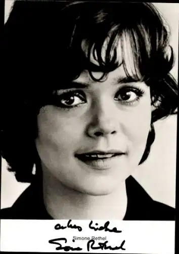 Ak Schauspielerin Simone Rethel, Portrait, Autogramm